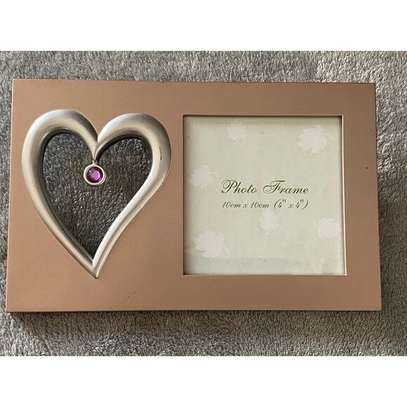 Special Moments Photo Frame with Heart and Hanging Jewel - Picture 1 of 6